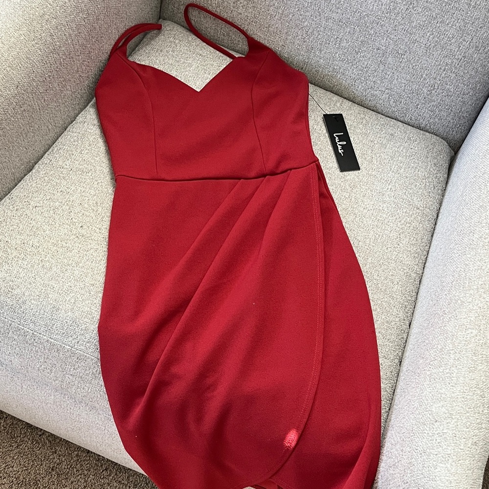 Lulu's Rust Red Bodycon Dress